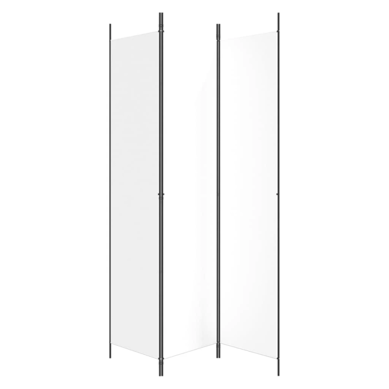 vidaXL 3-paneļu istabas aizslietnis, 150x220 cm, balts audums
