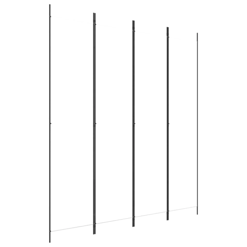 vidaXL 4-paneļu istabas aizslietnis, 200x220 cm, balts audums