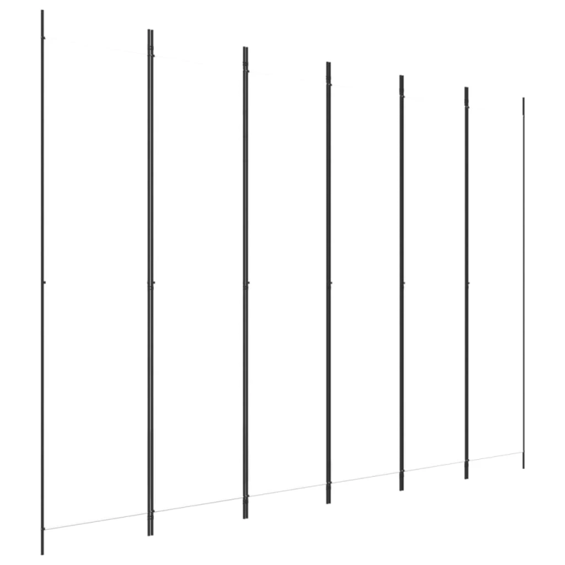 vidaXL 6 paneļu istabas aizslietnis, balts, 300x220 cm, audums