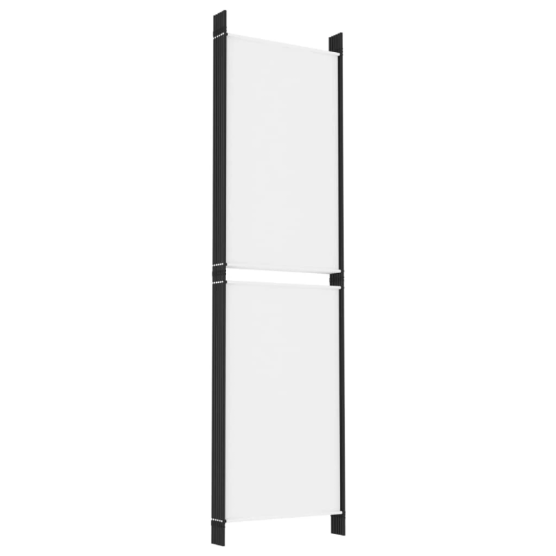 vidaXL 6 paneļu istabas aizslietnis, balts, 300x180 cm, audums