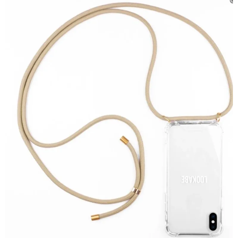 Lookabe Necklace iPhone Xs gold nude loo008