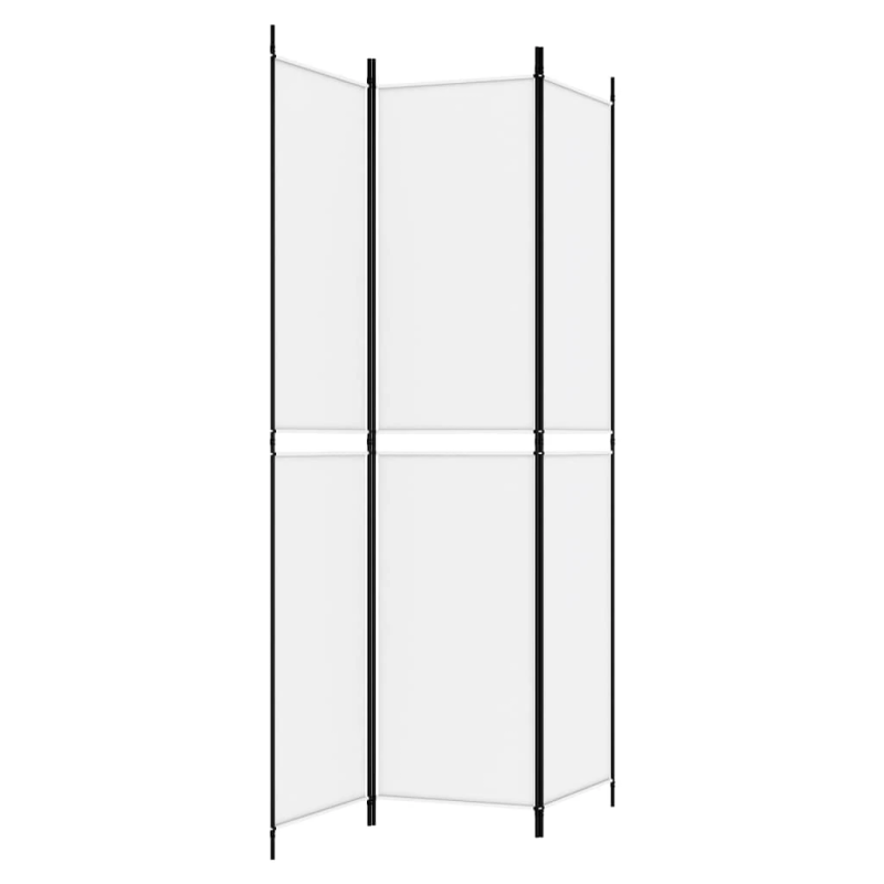 vidaXL 3-paneļu istabas aizslietnis, 150x220 cm, balts audums