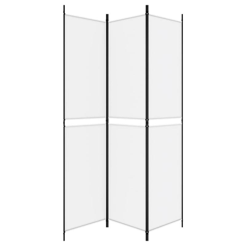 vidaXL 3-paneļu istabas aizslietnis, 150x220 cm, balts audums