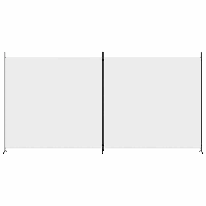 vidaXL 2-paneļu istabas aizslietnis, 348x180 cm, balts audums
