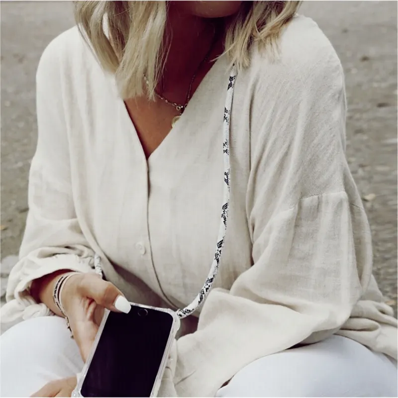 Lookabe Necklace Snake Edition iPhone X-Xs silver snake loo018