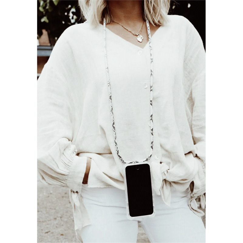 Lookabe Necklace Snake Edition iPhone X-Xs silver snake loo018