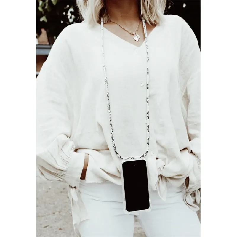 Lookabe Necklace Snake Edition iPhone X-Xs silver snake loo018