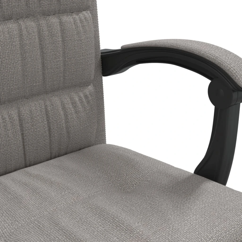 vidaXL biroja krēsls, atgāžams, pelēkbrūns audums