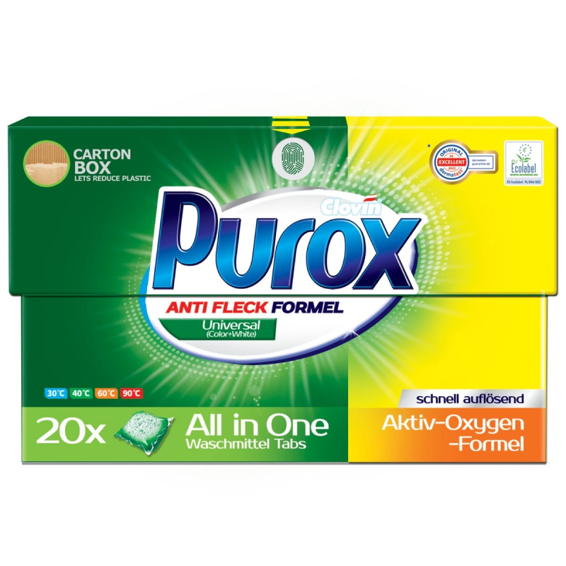Veļas mazgāšanas kapsulas Purox Universal 20gb
