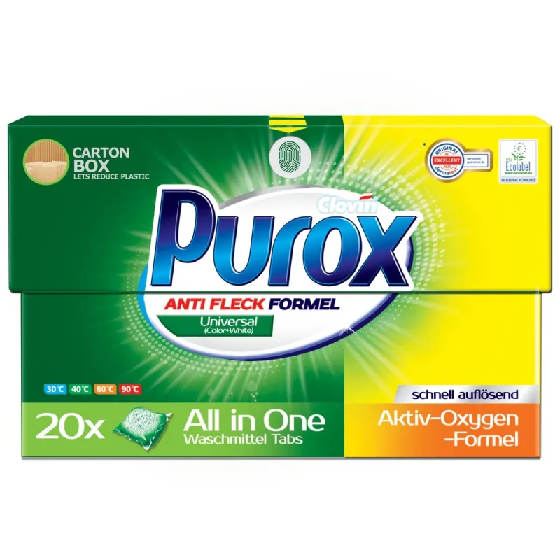 Veļas mazgāšanas kapsulas Purox Universal 20gb