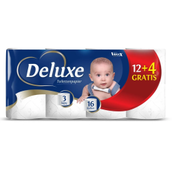 DELUXE 3 slāņu tualetes papīrs 16 ruļļi