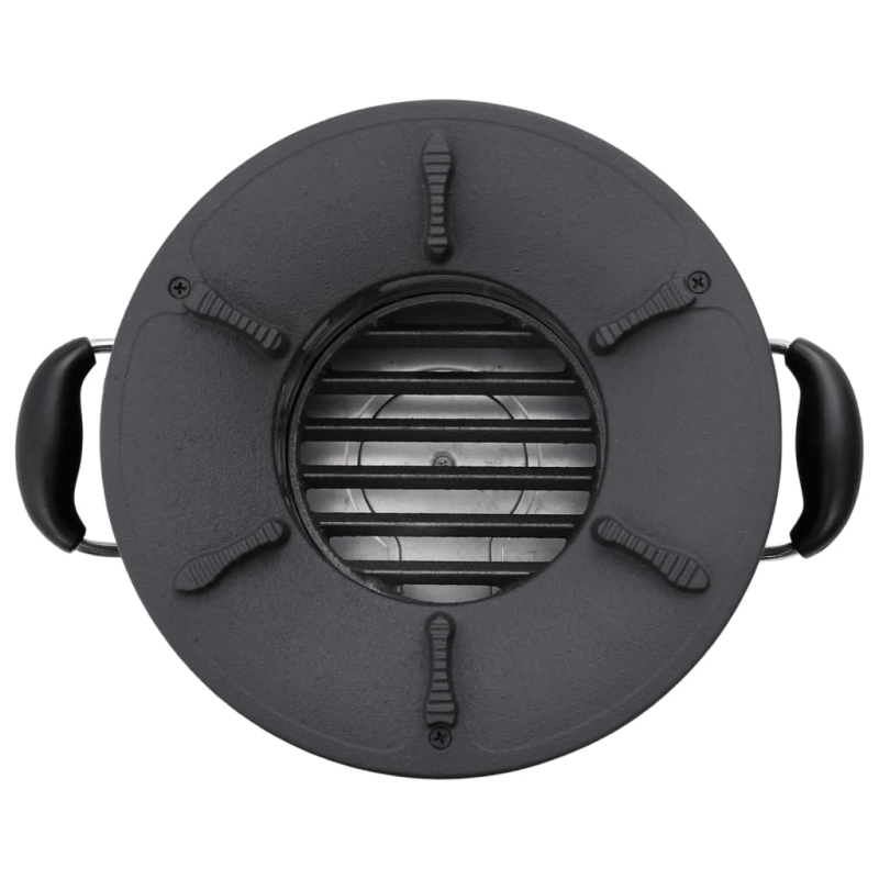 vidaXL kempinga malkas krāsns, melna, 36x26x22,5 cm, metāls