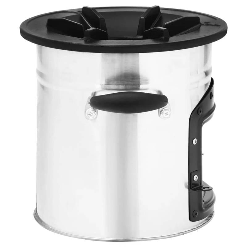 vidaXL kempinga malkas plīts, sudraba krāsā, 45,5x33x25,5 cm, tērauds