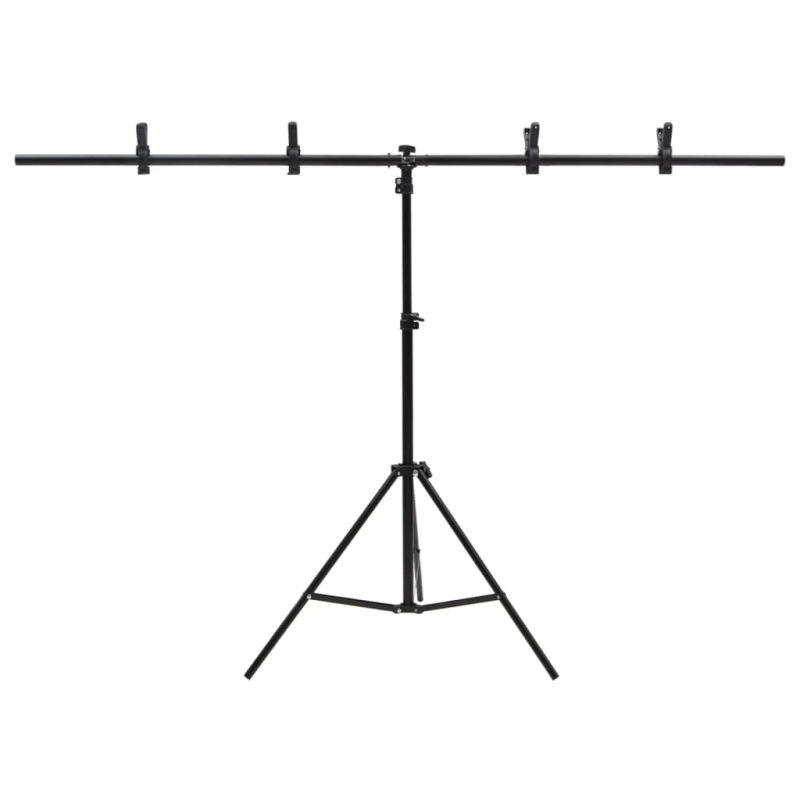 vidaXL fonu statīvs, T-forma, melns, 151x60x,70-200, cm