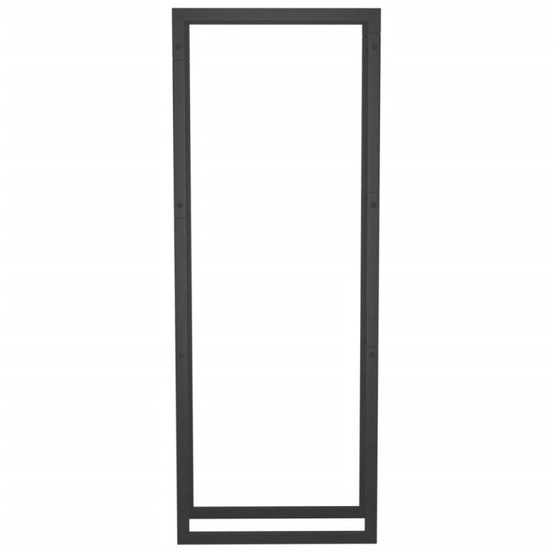 vidaXL malkas uzglabāšanas statīvs, matēti melns, 50x28x132 cm,tērauds
