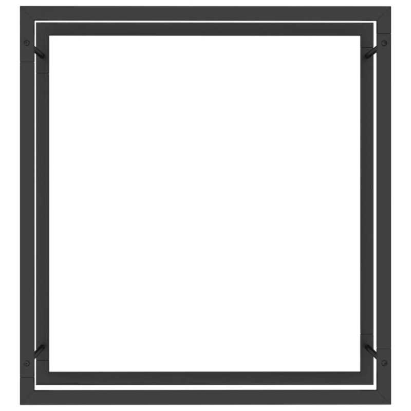 vidaXL malkas uzglabāšanas statīvs, matēti melns, 80x28x86 cm