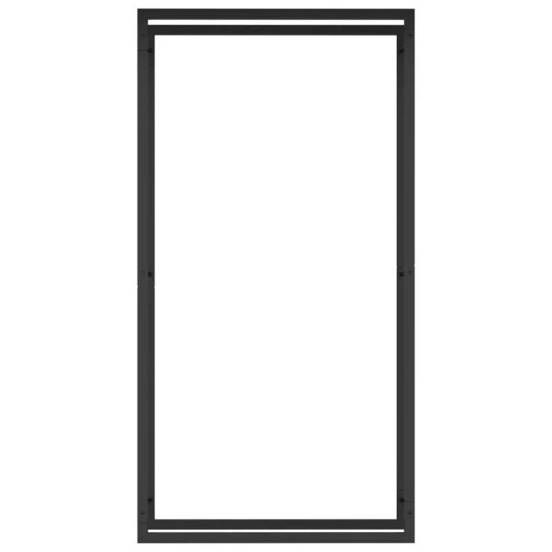 vidaXL malkas statīvs, matēti melns, 80x28x154 cm, tērauds