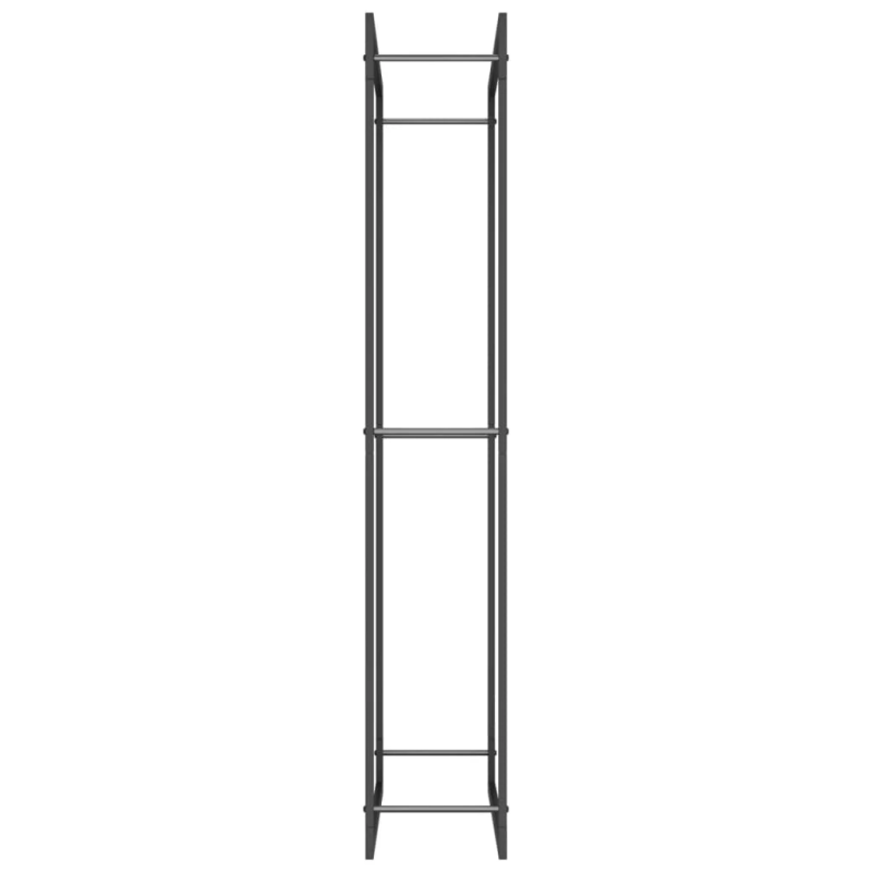 vidaXL malkas statīvs, matēti melns, 80x28x154 cm, tērauds