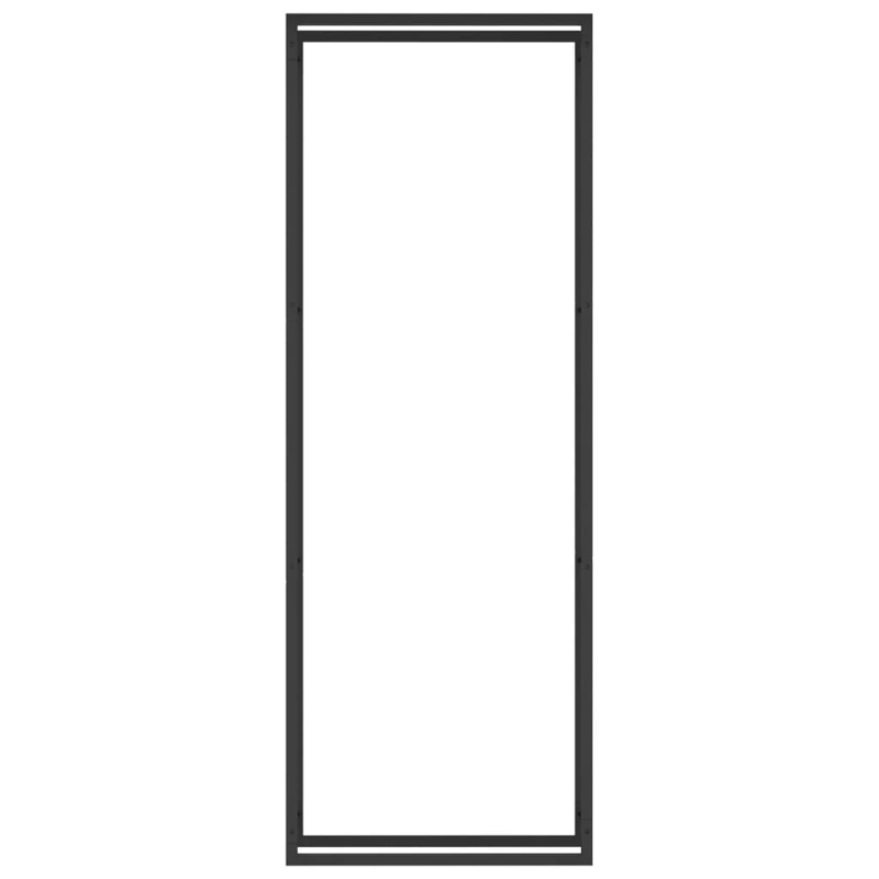 vidaXL malkas statīvs, matēti melns, 80x28x222 cm, tērauds