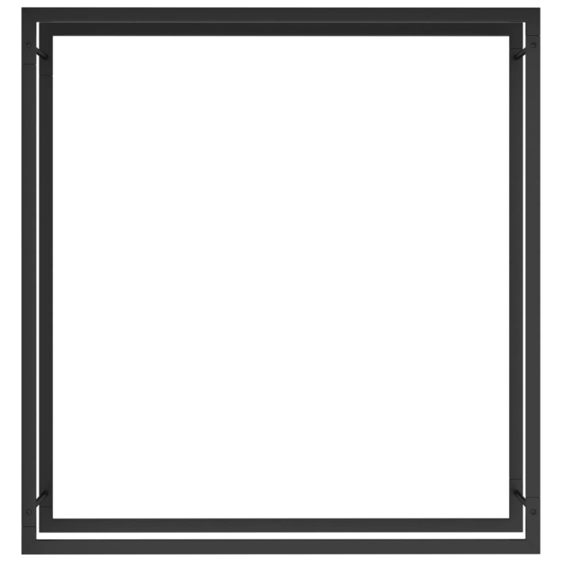 vidaXL malkas uzglabāšanas statīvs, matēti melns, 110x28x116 cm