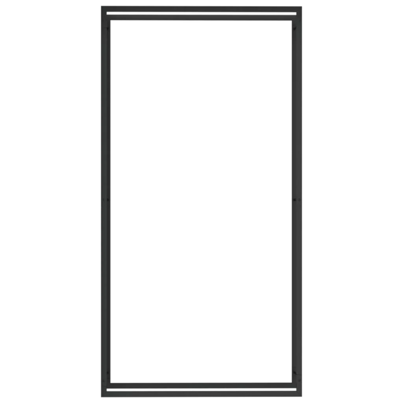 vidaXL malkas uzglabāšanas statīvs, matēti melns, 110x28x214 cm