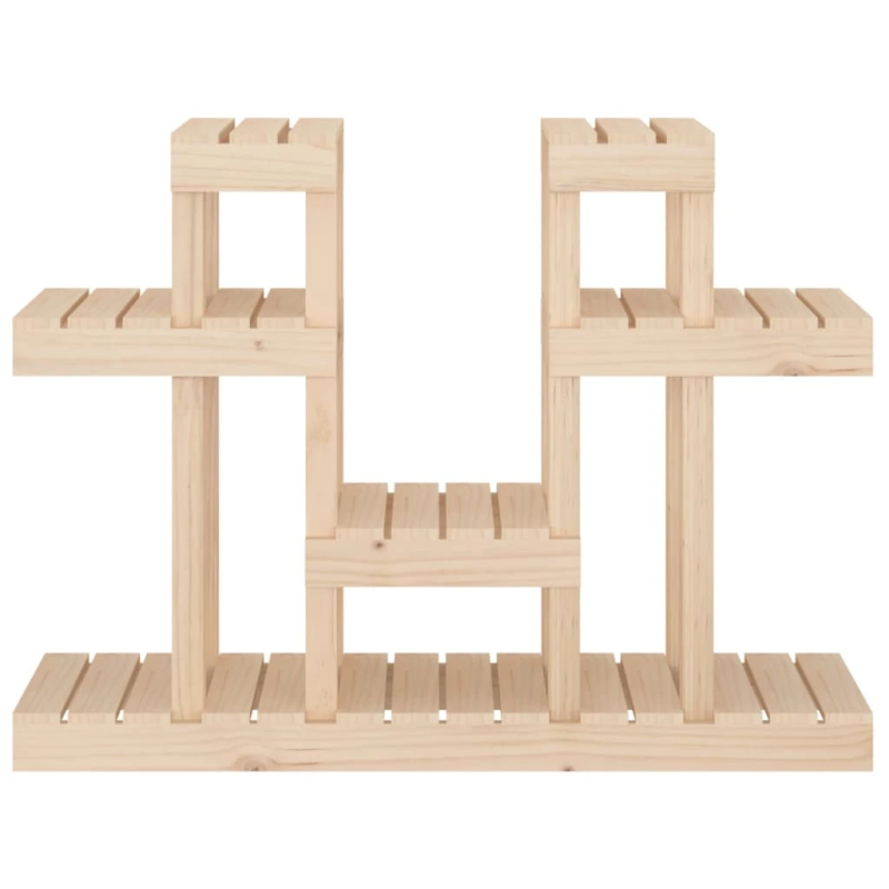 vidaXL augu plaukts, 104,5x25x77,5 cm, priedes masīvkoks