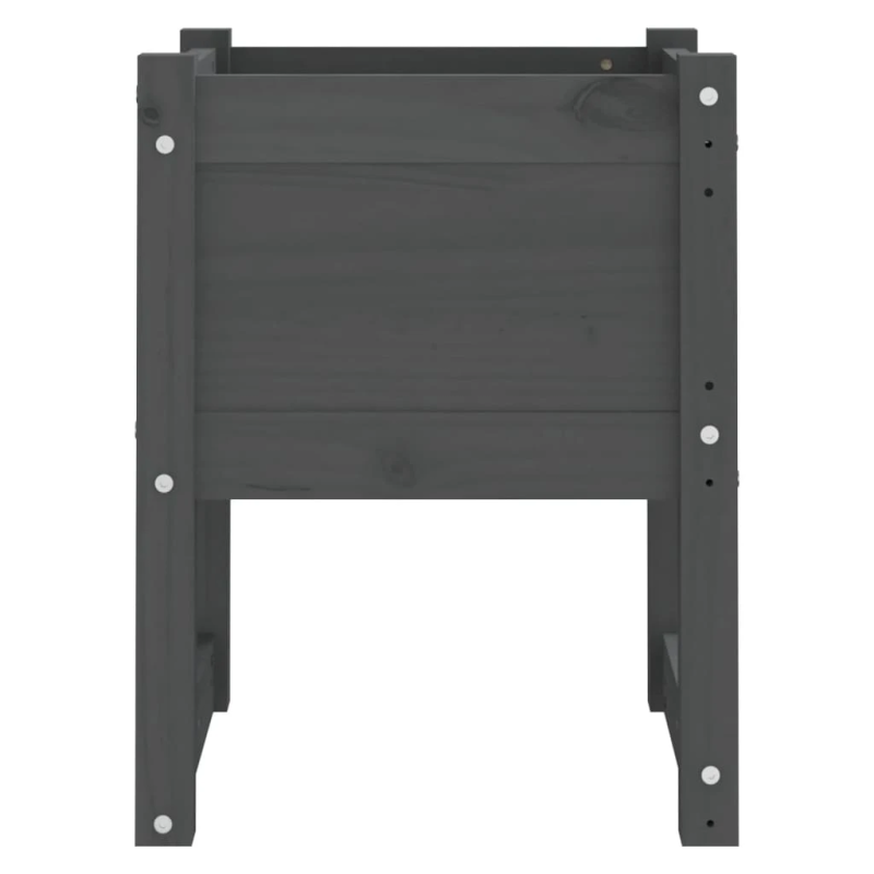 vidaXL puķu kaste, pelēka, 40x40x52,5 cm, priedes masīvkoks