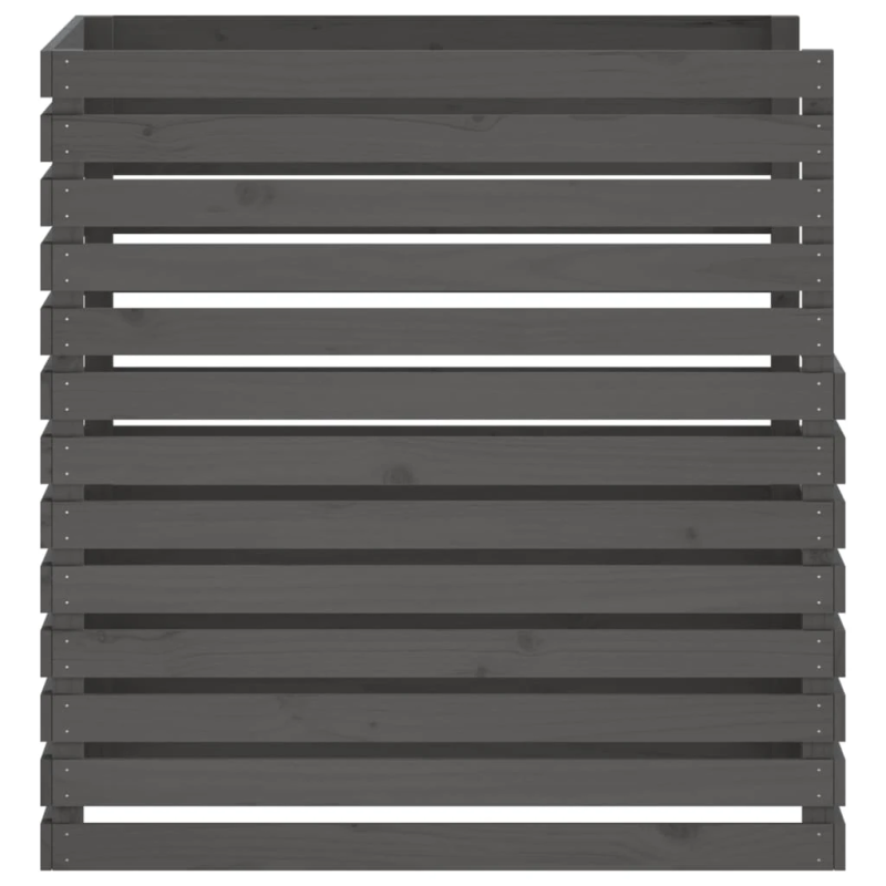 vidaXL komposta kaste, pelēks, 100x100x102 cm, priedes masīvkoks