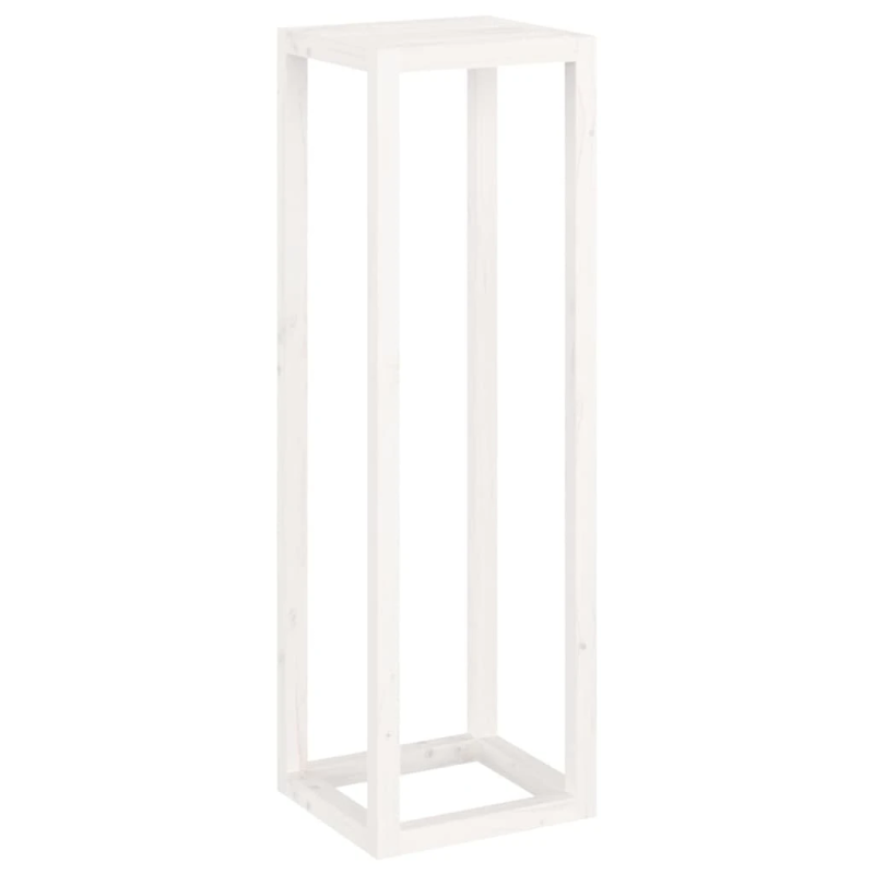 vidaXL 3-daļīgs augu statīvu komplekts, balts, priedes masīvkoks