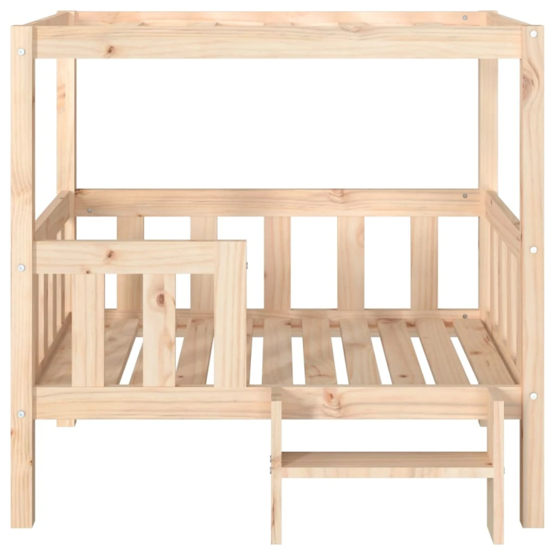 vidaXL suņu gulta, 95,5x73,5x90 cm, priedes masīvkoks