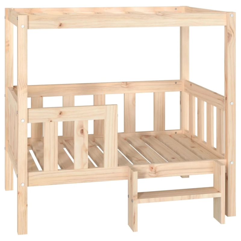 vidaXL suņu gulta, 95,5x73,5x90 cm, priedes masīvkoks