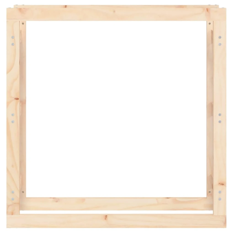 vidaXL malkas plaukts, 100x25x100 cm, priedes masīvkoks