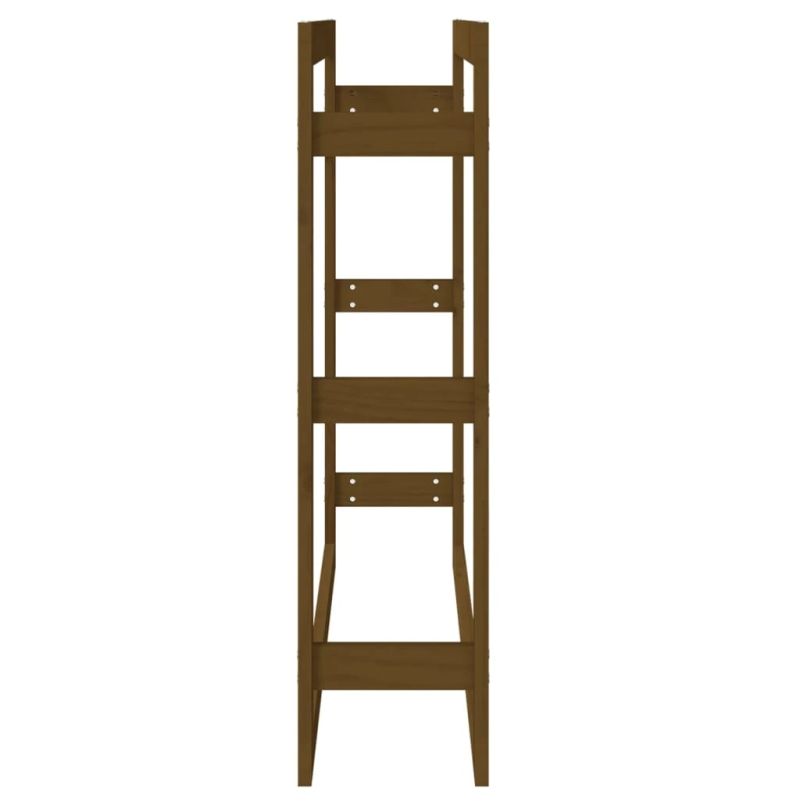 vidaXL malkas plaukts, medus brūns, 100x25x100 cm, priedes masīvkoks