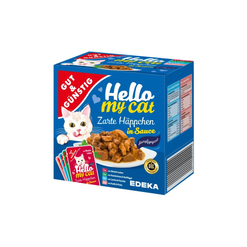 G&G Hello My Cat gaļas gabaliņi mērcē 8 gab. 800g