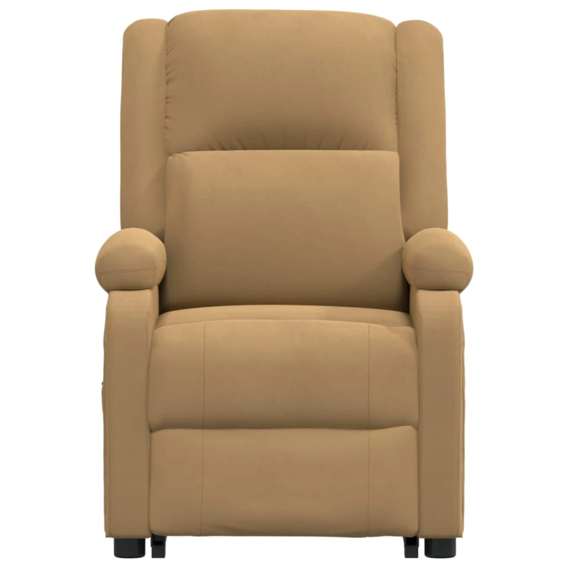 vidaXL masāžas krēsls, paceļams, brūns samts