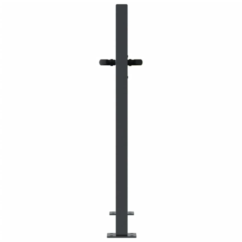 vidaXL dārza vārti, antracīta krāsā, 100x75 cm, tērauds, zāles dizains