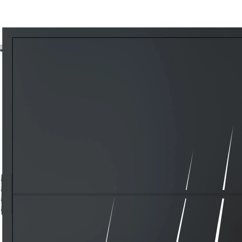 vidaXL dārza vārti, antracīta krāsā, 100x75 cm, tērauds, zāles dizains