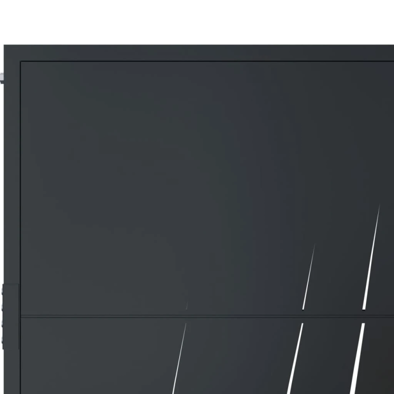 vidaXL dārza vārti, antracīta krāsā, 100x150 cm, tērauds, zāles dizains