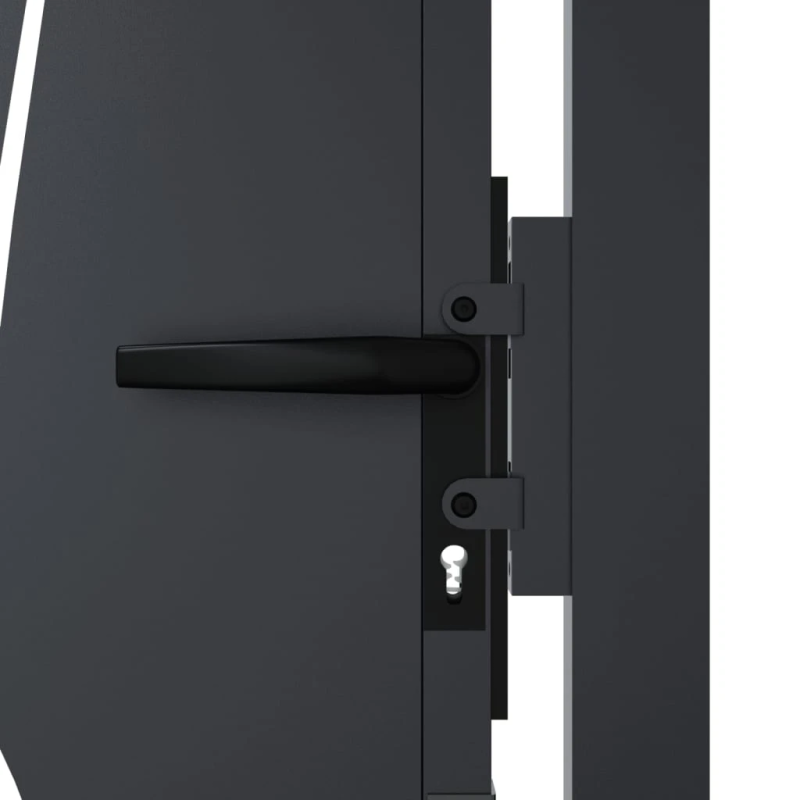 vidaXL dārza vārti, antracīta krāsā, 100x175 cm, tērauds, zāles dizains