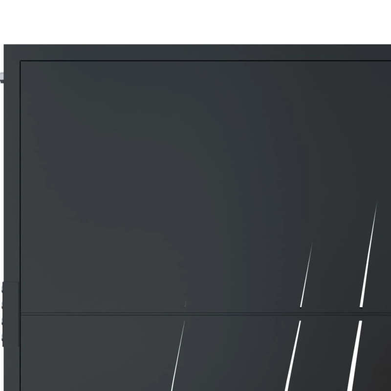 vidaXL dārza vārti, antracīta krāsā, 100x175 cm, tērauds, zāles dizains