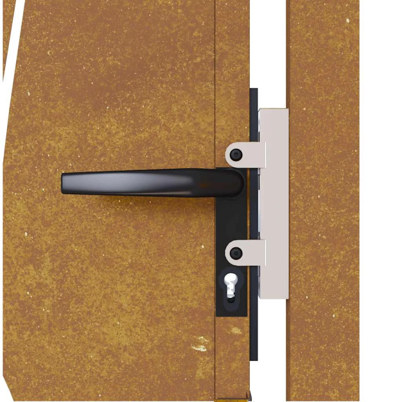 vidaXL dārza vārti, 100x100 cm, Corten tērauds, zāles dizains