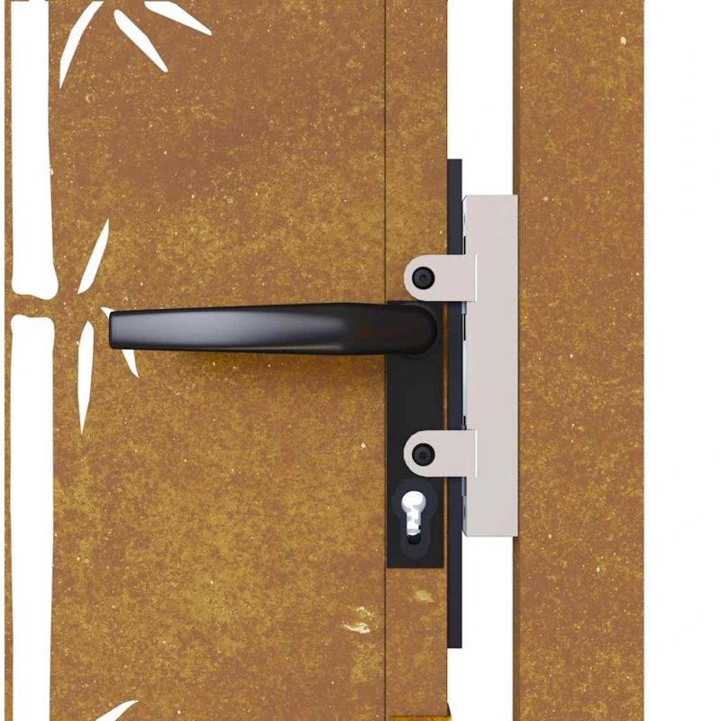 vidaXL dārza vārti, 100x150 cm, kortēna tērauds, bambusa dizains