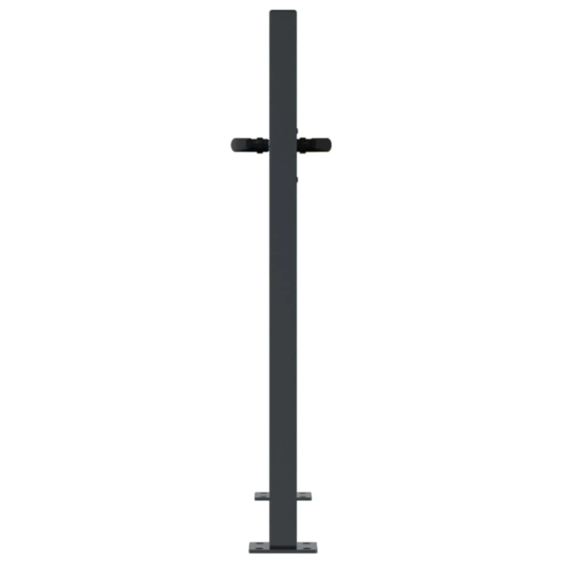 vidaXL dārza vārti, antracīta krāsas, 100x75 cm, tērauds, kvadrātveida dizains