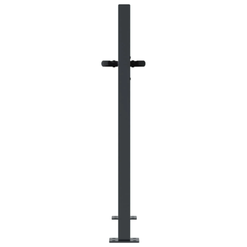 vidaXL dārza vārti, antracīta krāsas, 100x100 cm, tērauds, kvadrātveida dizains