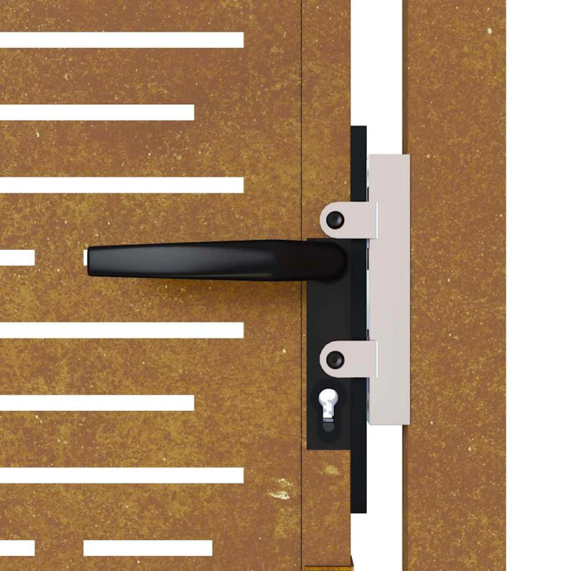 vidaXL dārza vārti, 100x75 cm, kortēna tērauds, kvadrātveida dizains