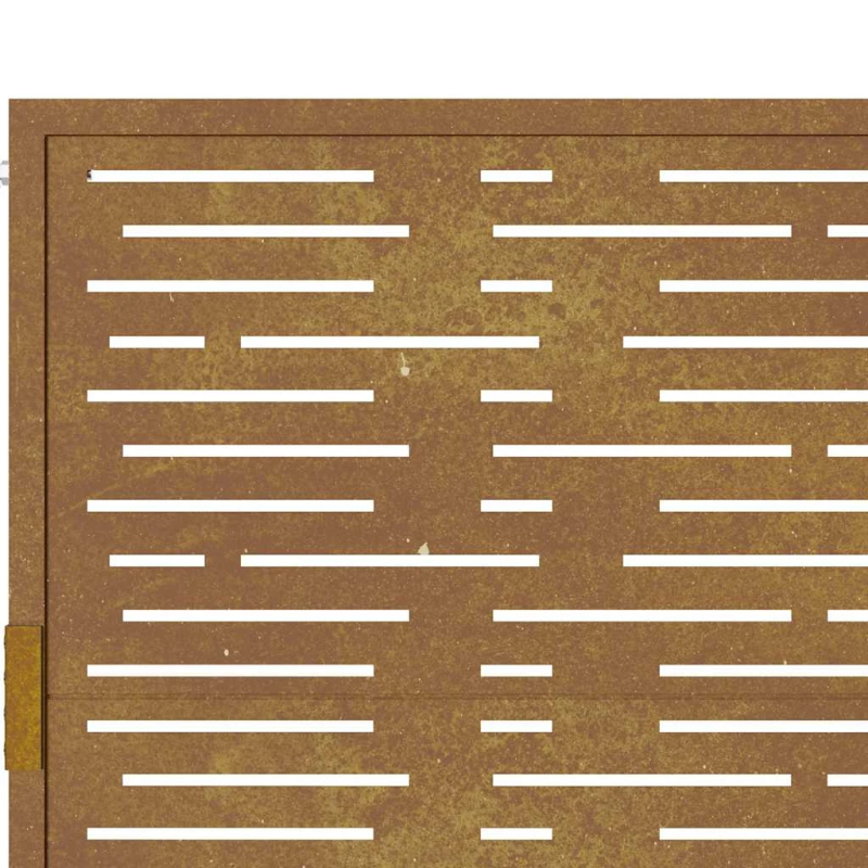 vidaXL dārza vārti, 100x125 cm, Corten tērauds, kvadrātveida dizains