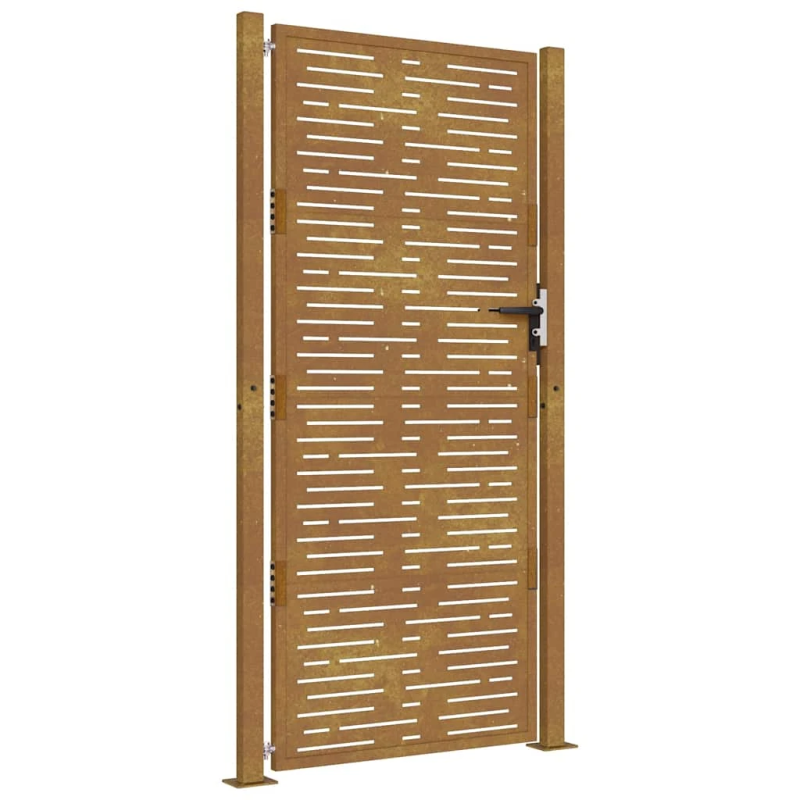 vidaXL dārza vārti, 100x175 cm, Corten tērauds, kvadrātveida dizains