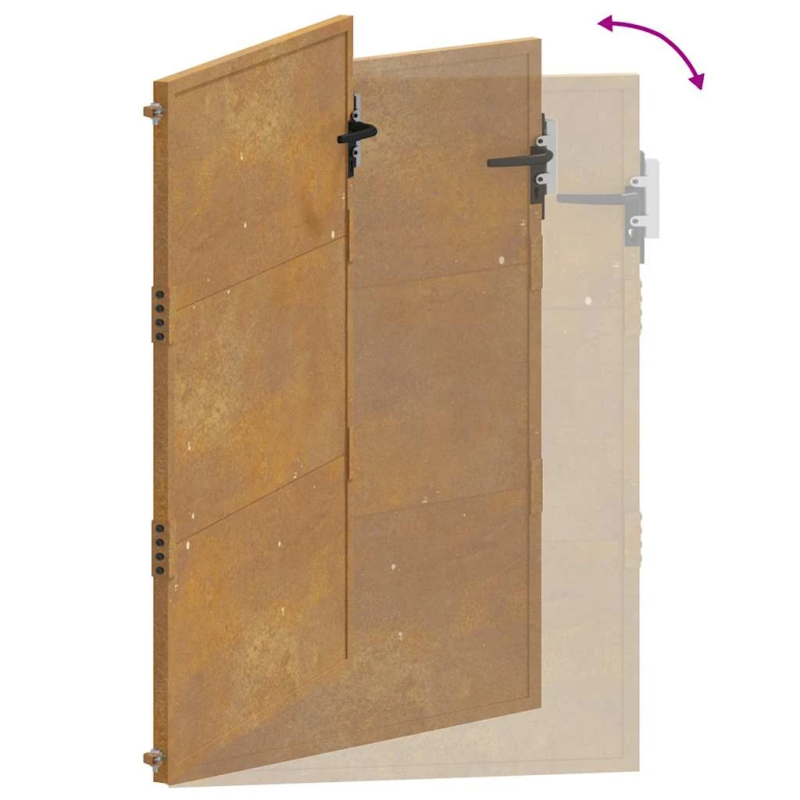 vidaXL dārza vārti, 100x150 cm, kortēna tērauds