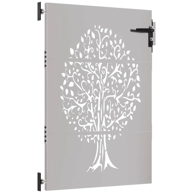 vidaXL dārza vārti, 85x150 cm, kortēna tērauds, koka dizains