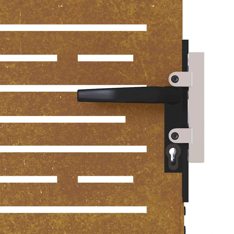 vidaXL dārza vārti, 85x75 cm, kortēna tērauds, kvadrātveida dizains